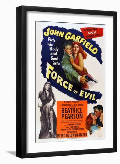 Force of Evil, John Garfield, Marie Windsor, 1948-null-Framed Art Print