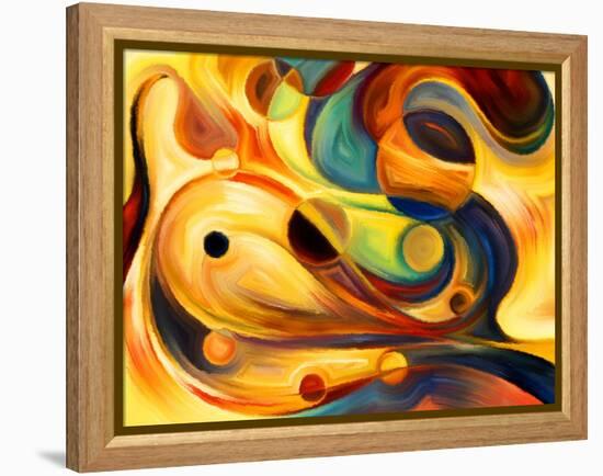 Forces of Nature Series. Abstract Design Made of Colorful Paint and Abstract Shapes on the Subject-agsandrew-Framed Stretched Canvas