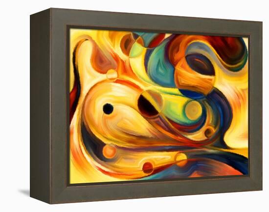 Forces of Nature Series. Abstract Design Made of Colorful Paint and Abstract Shapes on the Subject-agsandrew-Framed Stretched Canvas