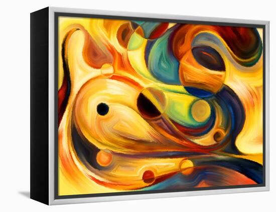 Forces of Nature Series. Abstract Design Made of Colorful Paint and Abstract Shapes on the Subject-agsandrew-Framed Stretched Canvas