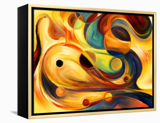 Forces of Nature Series. Abstract Design Made of Colorful Paint and Abstract Shapes on the Subject-agsandrew-Framed Stretched Canvas