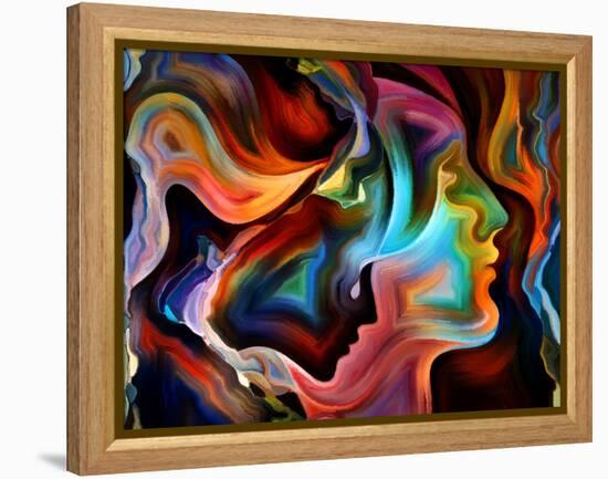 Forces of Nature Series. Arrangement of Colorful Paint and Abstract Shapes on the Subject of Modern-agsandrew-Framed Stretched Canvas