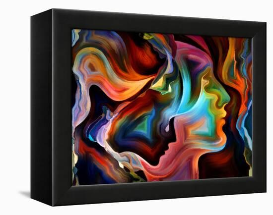 Forces of Nature Series. Arrangement of Colorful Paint and Abstract Shapes on the Subject of Modern-agsandrew-Framed Stretched Canvas