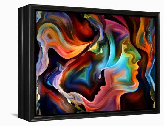 Forces of Nature Series. Arrangement of Colorful Paint and Abstract Shapes on the Subject of Modern-agsandrew-Framed Stretched Canvas