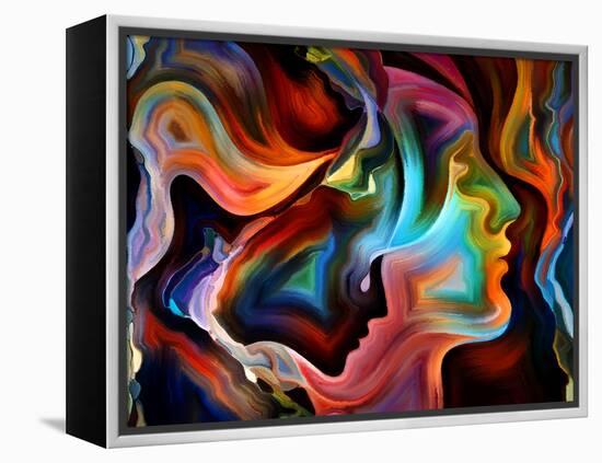 Forces of Nature Series. Arrangement of Colorful Paint and Abstract Shapes on the Subject of Modern-agsandrew-Framed Stretched Canvas