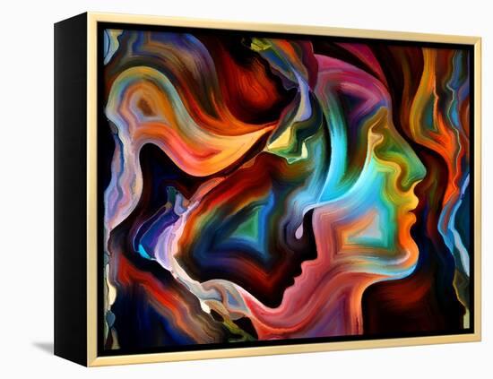Forces of Nature Series. Arrangement of Colorful Paint and Abstract Shapes on the Subject of Modern-agsandrew-Framed Stretched Canvas