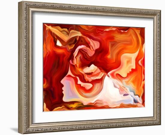 Forces of Nature Series. Artistic Abstraction Composed of Colorful Paint and Abstract Shapes on The-agsandrew-Framed Art Print