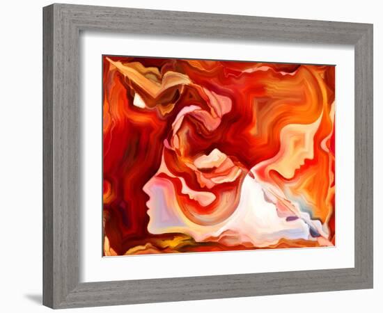 Forces of Nature Series. Artistic Abstraction Composed of Colorful Paint and Abstract Shapes on The-agsandrew-Framed Art Print