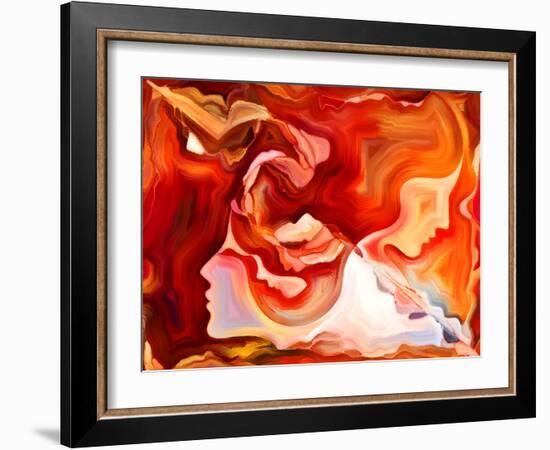 Forces of Nature Series. Artistic Abstraction Composed of Colorful Paint and Abstract Shapes on The-agsandrew-Framed Art Print