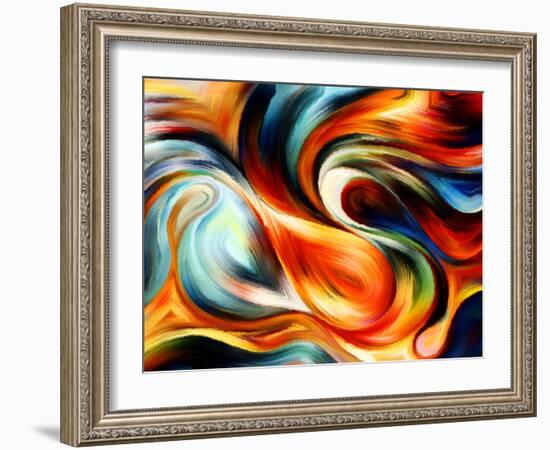 Forces of Nature Series. Composition of Colorful Paint and Abstract Shapes Suitable as a Backdrop F-agsandrew-Framed Art Print