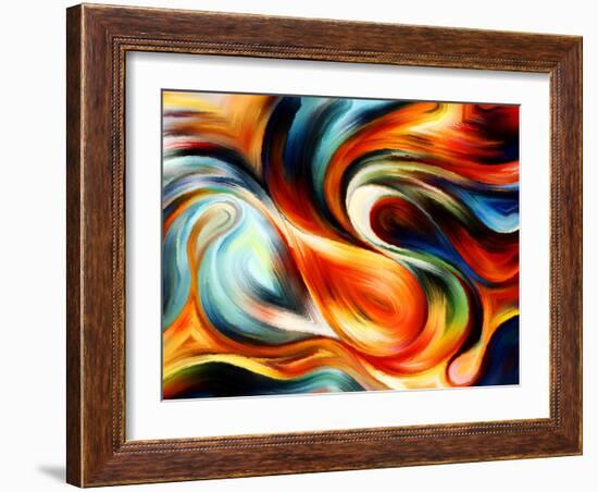 Forces of Nature Series. Composition of Colorful Paint and Abstract Shapes Suitable as a Backdrop F-agsandrew-Framed Art Print