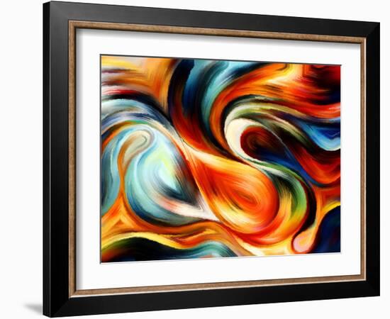 Forces of Nature Series. Composition of Colorful Paint and Abstract Shapes Suitable as a Backdrop F-agsandrew-Framed Art Print