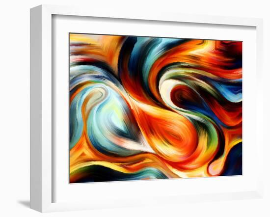 Forces of Nature Series. Composition of Colorful Paint and Abstract Shapes Suitable as a Backdrop F-agsandrew-Framed Art Print