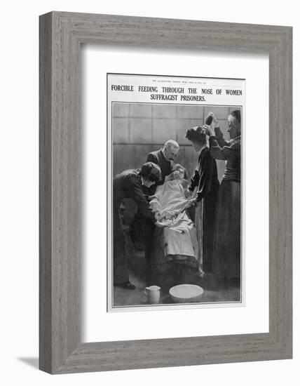 Forcible Feeding Through the Nose of Women Suffragist Prisoners-null-Framed Photographic Print