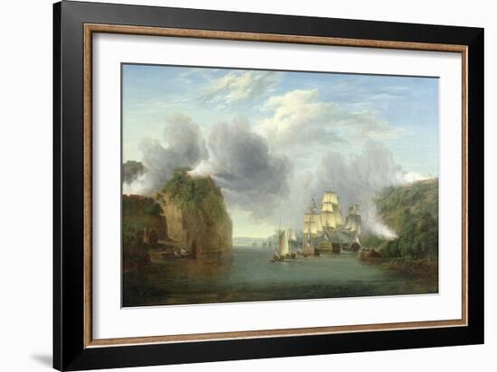 Forcing the Hudson River Passage-William Joy-Framed Giclee Print