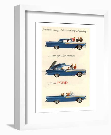 Ford 1957 Hideaway Hardtop-null-Framed Art Print