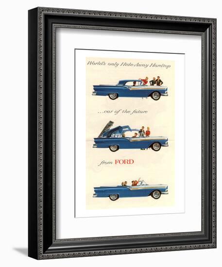 Ford 1957 Hideaway Hardtop-null-Framed Art Print