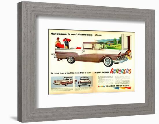 Ford 1957 Ranchero - Handsome-null-Framed Premium Giclee Print