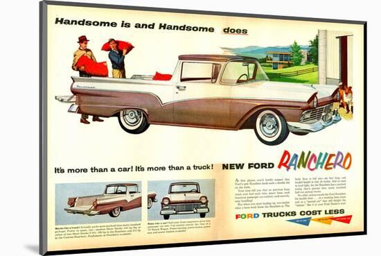 Ford 1957 Ranchero - Handsome-null-Mounted Art Print