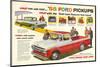 Ford 1958 `58 Ford Pickups-null-Mounted Art Print