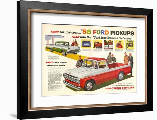 Ford 1958 `58 Ford Pickups-null-Framed Art Print