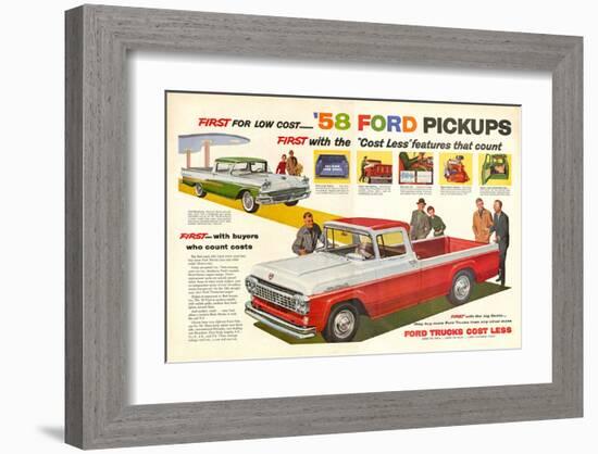 Ford 1958 `58 Ford Pickups-null-Framed Art Print