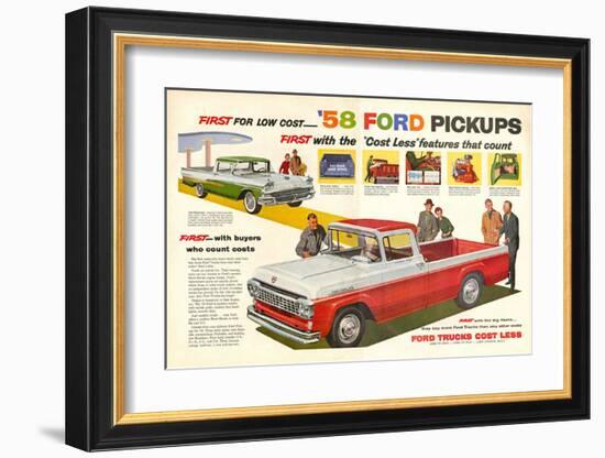 Ford 1958 `58 Ford Pickups-null-Framed Art Print