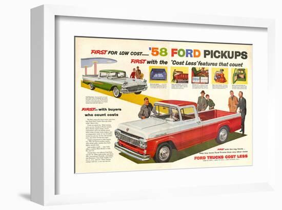 Ford 1958 `58 Ford Pickups-null-Framed Art Print