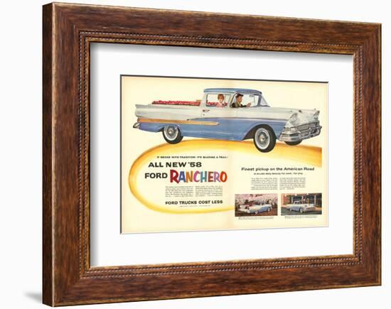 Ford 1958 All New `58 Ranchero-null-Framed Premium Giclee Print