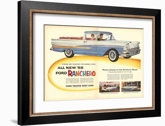 Ford 1958 All New `58 Ranchero-null-Framed Art Print