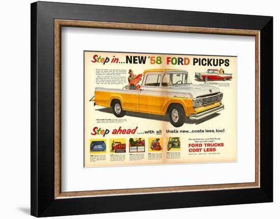 Ford 1958 New `58 Pickups-null-Framed Premium Giclee Print