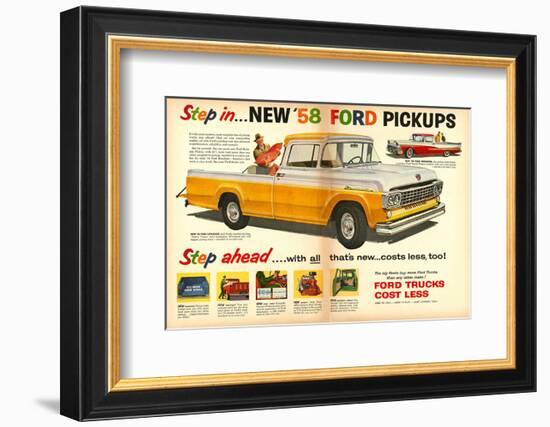 Ford 1958 New `58 Pickups-null-Framed Premium Giclee Print