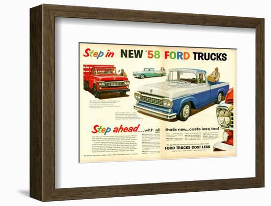 Ford 1958 Step in - Step Ahead-null-Framed Premium Giclee Print