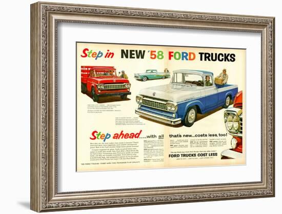 Ford 1958 Step in - Step Ahead-null-Framed Art Print