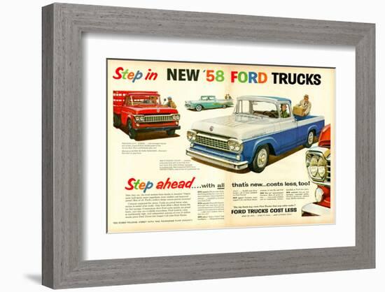 Ford 1958 Step in - Step Ahead-null-Framed Art Print