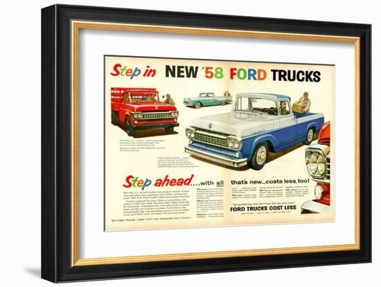 Ford 1958 Step in - Step Ahead-null-Framed Art Print
