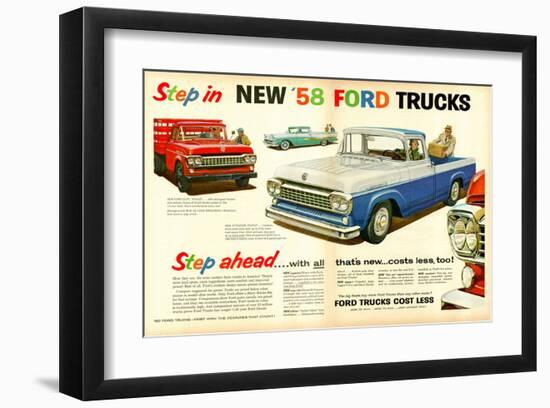 Ford 1958 Step in - Step Ahead-null-Framed Art Print