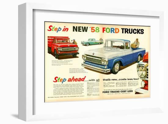 Ford 1958 Step in - Step Ahead-null-Framed Art Print