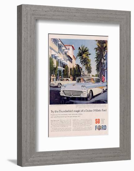 Ford 1958 Thunderbird Magic-null-Framed Art Print