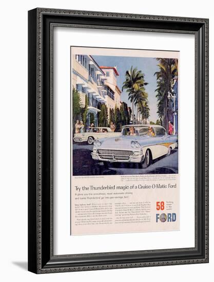 Ford 1958 Thunderbird Magic-null-Framed Art Print