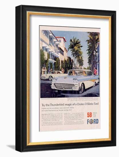 Ford 1958 Thunderbird Magic-null-Framed Art Print