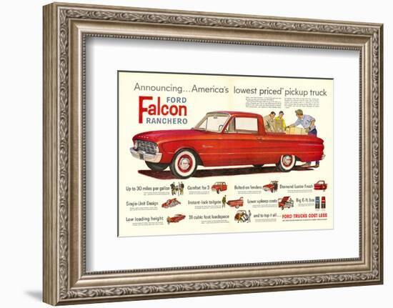 Ford 1960 Falcon Ranchero-null-Framed Art Print