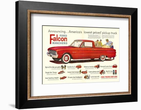 Ford 1960 Falcon Ranchero-null-Framed Art Print