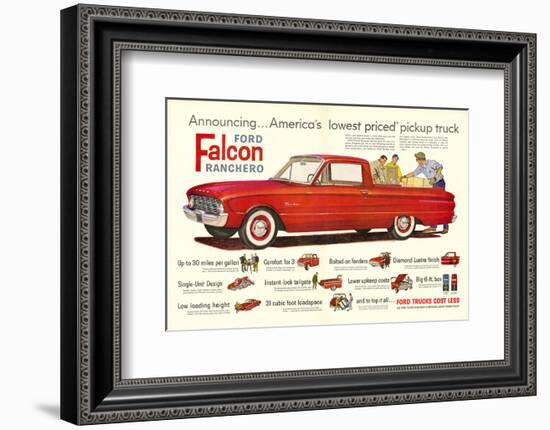 Ford 1960 Falcon Ranchero-null-Framed Art Print