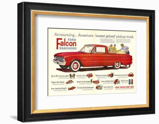 Ford 1960 Falcon Ranchero-null-Framed Art Print