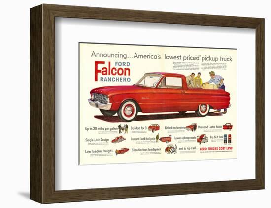 Ford 1960 Falcon Ranchero-null-Framed Art Print