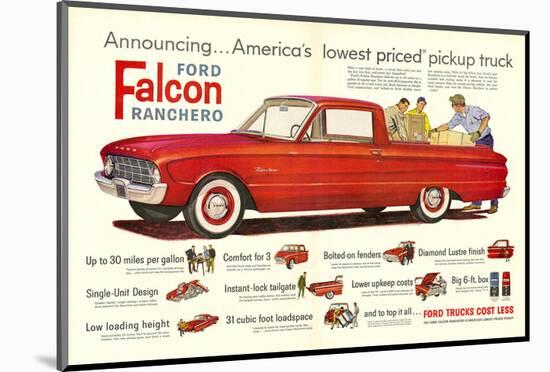 Ford 1960 Falcon Ranchero-null-Mounted Art Print