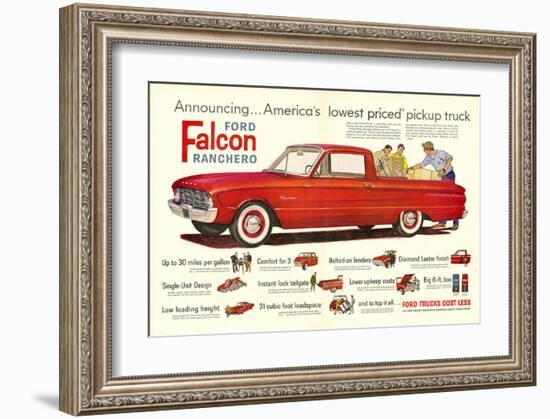 Ford 1960 Falcon Ranchero-null-Framed Art Print