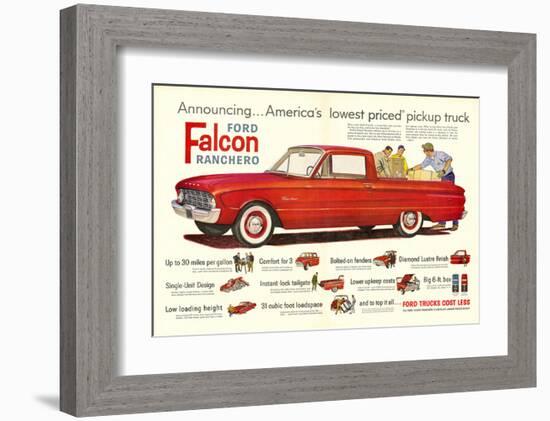 Ford 1960 Falcon Ranchero-null-Framed Art Print