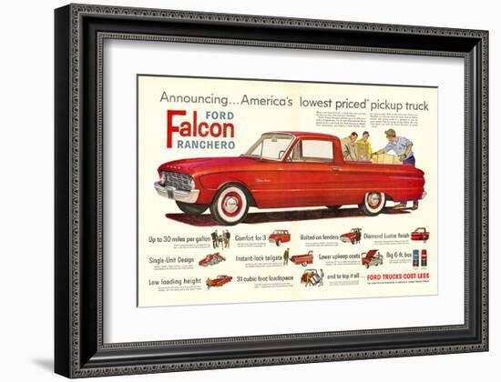 Ford 1960 Falcon Ranchero-null-Framed Art Print